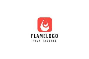 fuego logo vector icono ilustración