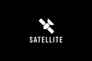 satellite logo vector icon illustration