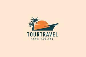 tour and travel logo vector icon illustration