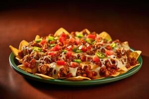 stock photo of nachos food food photography studio AI Generated