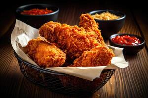 stock photo of fried chicken food photography AI Generated