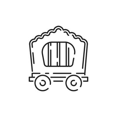 Park line icon vector flat elements. Amusement park objects isolated on white background. Park with ferris wheel, circus, carousel, rollen coaster attractions. Festival fun.