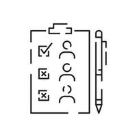 Interview line icon. Business job vector management meeting. Work employee and career. Progress and Personal Development.