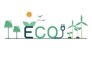 eco simpático sostenible, alternativa verde energía recursos, usable para marca y naturaleza logo, ecología naturaleza elemento conceptos. vector diseño ilustración.