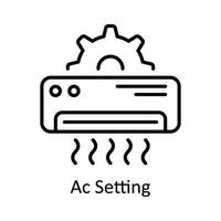 C.A ajuste vector contorno icono diseño ilustración. hogar reparar y mantenimiento símbolo en blanco antecedentes eps 10 archivo