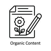 Organic Content Vector   outline Icon Design illustration. Online streaming Symbol on White background EPS 10 File