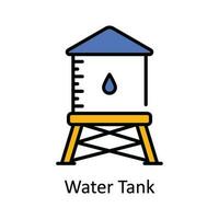 Water Tank Vector Fill outline Icon Design illustration. Home Repair And Maintenance Symbol on White background EPS 10 File