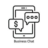 Business Chat Vector  outline Icon Design illustration. Product Management Symbol on White background EPS 10 File