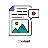 Content Vector Fill outline Icon Design illustration. Product Management Symbol on White background EPS 10 File