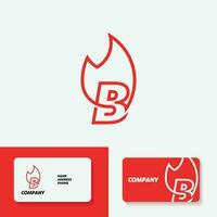 Fire Alphabet Logo B vector