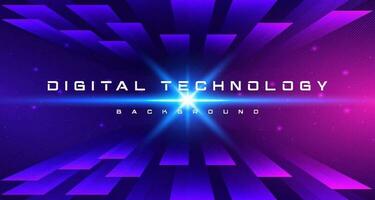 Digital technology metaverse neon blue pink background, cyber information, abstract speed connect communication, innovation future meta tech, internet network connection, Ai big data, illustration 3d vector