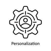 Personalization Vector   outline Icon Design illustration. Online streaming Symbol on White background EPS 10 File