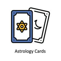Astrology Cards Vector Fill outline Icon Design illustration. Astrology And Zodiac Signs Symbol on White background EPS 10 File