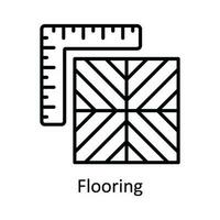 Flooring Vector  outline Icon Design illustration. Home Repair And Maintenance Symbol on White background EPS 10 File