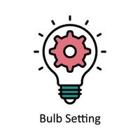 Bulb Setting Vector Fill outline Icon Design illustration. Home Repair And Maintenance Symbol on White background EPS 10 File