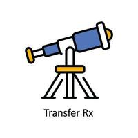 transferir rx vector llenar contorno icono diseño ilustración. astrología y zodíaco señales símbolo en blanco antecedentes eps 10 archivo