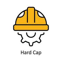 Hard Cap Vector Fill outline Icon Design illustration. Home Repair And Maintenance Symbol on White background EPS 10 File