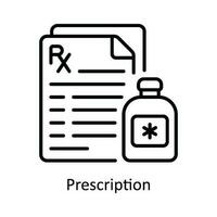 Prescription Vector  outline Icon Design illustration. Pharmacy  Symbol on White background EPS 10 File