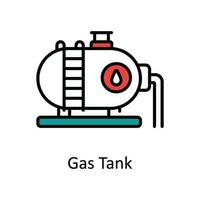 Gas Tank Vector Fill outline Icon Design illustration. Smart Industries Symbol on White background EPS 10 File