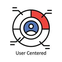 User Centered Vector Fill outline Icon Design illustration. Product Management Symbol on White background EPS 10 File