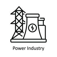 Power Industry Vector  outline Icon Design illustration. Smart Industries Symbol on White background EPS 10 File