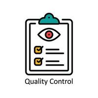 Quality Control Vector Fill outline Icon Design illustration. Product Management Symbol on White background EPS 10 File