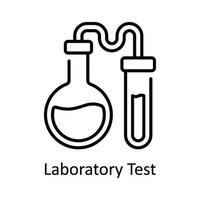 Laboratory Test Vector  outline Icon Design illustration. Smart Industries Symbol on White background EPS 10 File