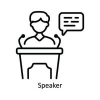 Speaker Vector  outline Icon Design illustration. Product Management Symbol on White background EPS 10 File