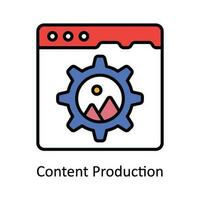 Content Production Vector Fill outline Icon Design illustration. Product Management Symbol on White background EPS 10 File