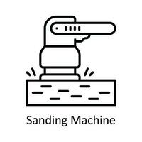 Sanding Machine Vector  outline Icon Design illustration. Home Repair And Maintenance Symbol on White background EPS 10 File