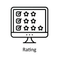 Rating Vector   outline Icon Design illustration. Online streaming Symbol on White background EPS 10 File