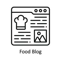 Food Blog Vector   outline Icon Design illustration. Online streaming Symbol on White background EPS 10 File