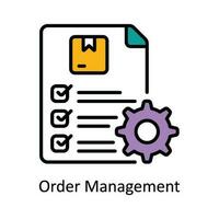 Order Management Vector Fill outline Icon Design illustration. Product Management Symbol on White background EPS 10 File