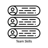 Team Skills Vector  outline Icon Design illustration. Product Management Symbol on White background EPS 10 File