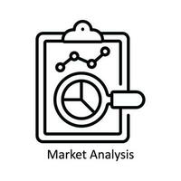 Market Analysis Vector  outline Icon Design illustration. Product Management Symbol on White background EPS 10 File