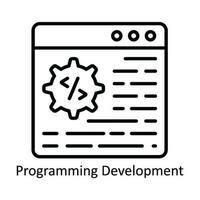 Programming Development Vector  outline Icon Design illustration. Product Management Symbol on White background EPS 10 File