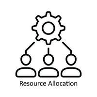 Resource Allocation Vector  outline Icon Design illustration. Product Management Symbol on White background EPS 10 File