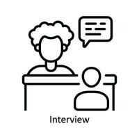 Interview Vector  outline Icon Design illustration. Product Management Symbol on White background EPS 10 File