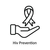 Hiv Prevention Vector  outline Icon Design illustration. Pharmacy  Symbol on White background EPS 10 File