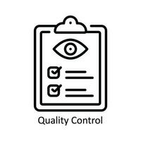 Quality Control Vector  outline Icon Design illustration. Product Management Symbol on White background EPS 10 File