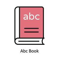 Abc Book Vector Fill outline Icon Design illustration. Travel and Hotel Symbol on White background EPS 10 File