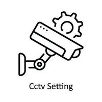 Cctv Setting Vector  outline Icon Design illustration. Home Repair And Maintenance Symbol on White background EPS 10 File