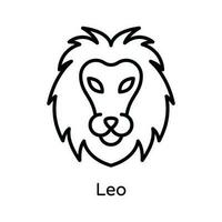 Leo Vector  outline Icon Design illustration. Astrology And Zodiac Signs Symbol on White background EPS 10 File