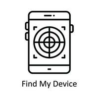 Find My Device Vector  outline Icon Design illustration. Map and Navigation Symbol on White background EPS 10 File