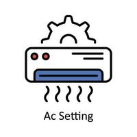 C.A ajuste vector llenar contorno icono diseño ilustración. hogar reparar y mantenimiento símbolo en blanco antecedentes eps 10 archivo