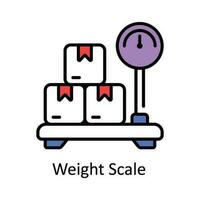 Weight Scale Vector Fill outline Icon Design illustration. Smart Industries Symbol on White background EPS 10 File