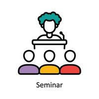 PrinSeminar Vector Fill outline Icon Design illustration. Product Management Symbol on White background EPS 10 File
