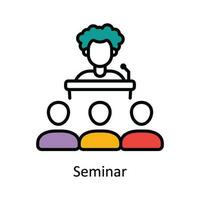 PrinSeminar Vector Fill outline Icon Design illustration. Product Management Symbol on White background EPS 10 File