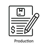 Production Vector  outline Icon Design illustration. Smart Industries Symbol on White background EPS 10 File