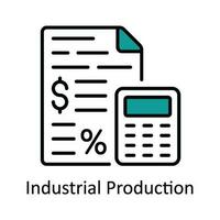 Industrial Production Vector Fill outline Icon Design illustration. Smart Industries Symbol on White background EPS 10 File